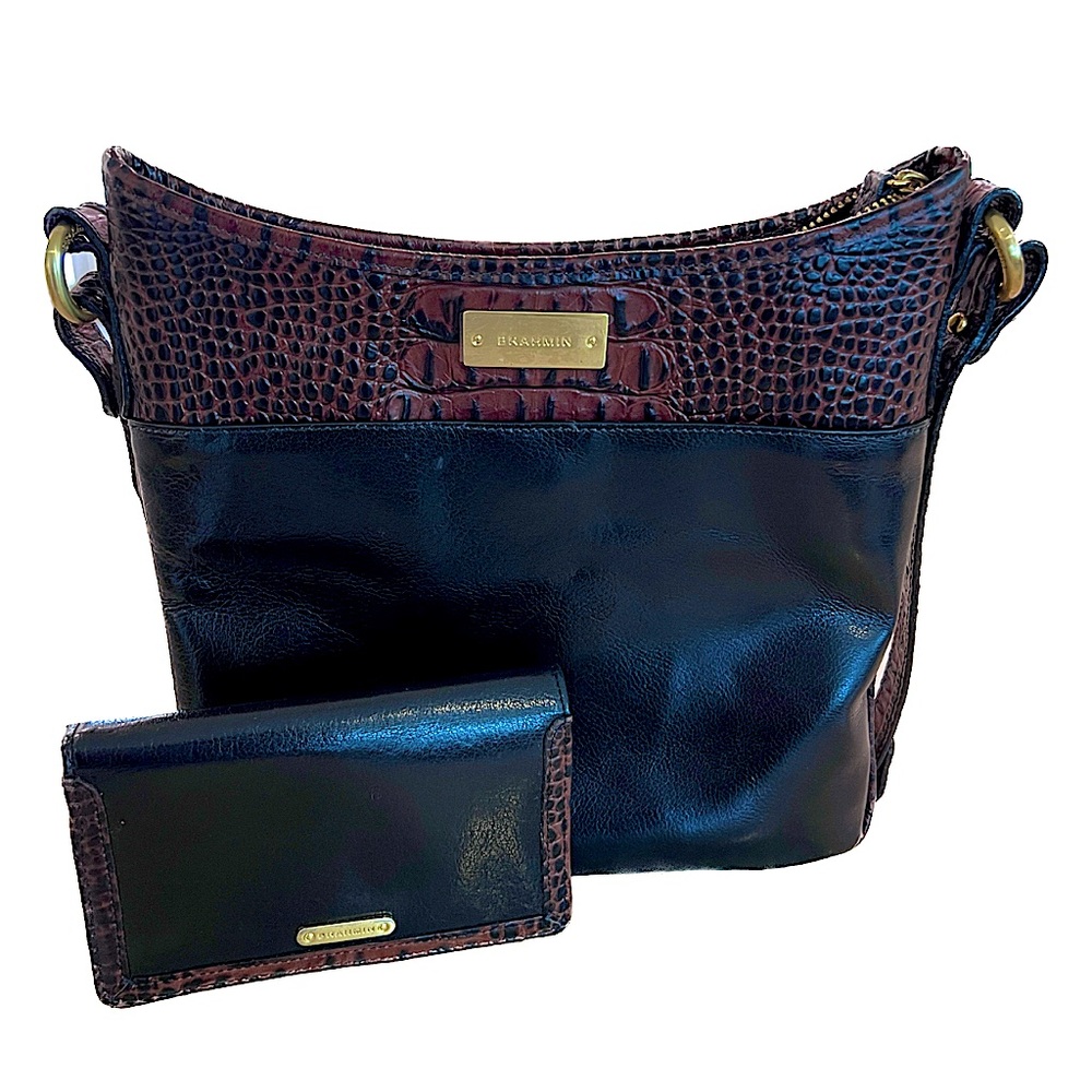 NWOT BRAHMIN JODY GENUINE LEATHER Crossbody Purse & Matching Wallet